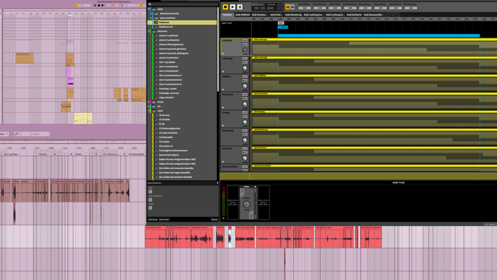 Audio erstellt in Ableton und ein dazu erstelltes FMOD Event.